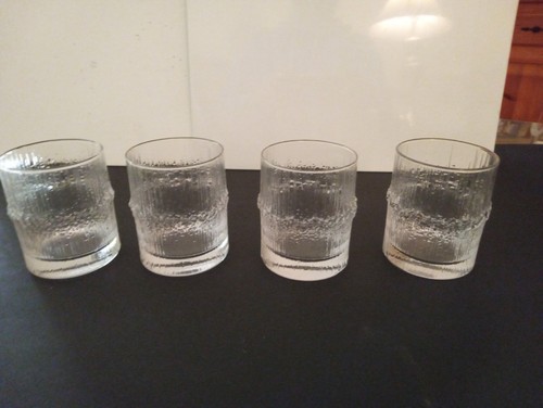 IITTALA NIVA Finland 1960s Set 12 Tapio Wirkkala Old Fashioned & Shot Glasses - Picture 6 of 10