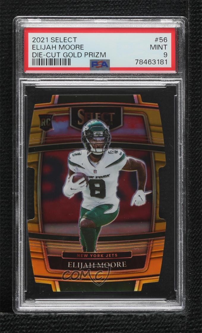 2021 Select Concourse Gold Prizm Die-Cut 4/10 Elijah Moore PSA 9 Rookie RC 0c6