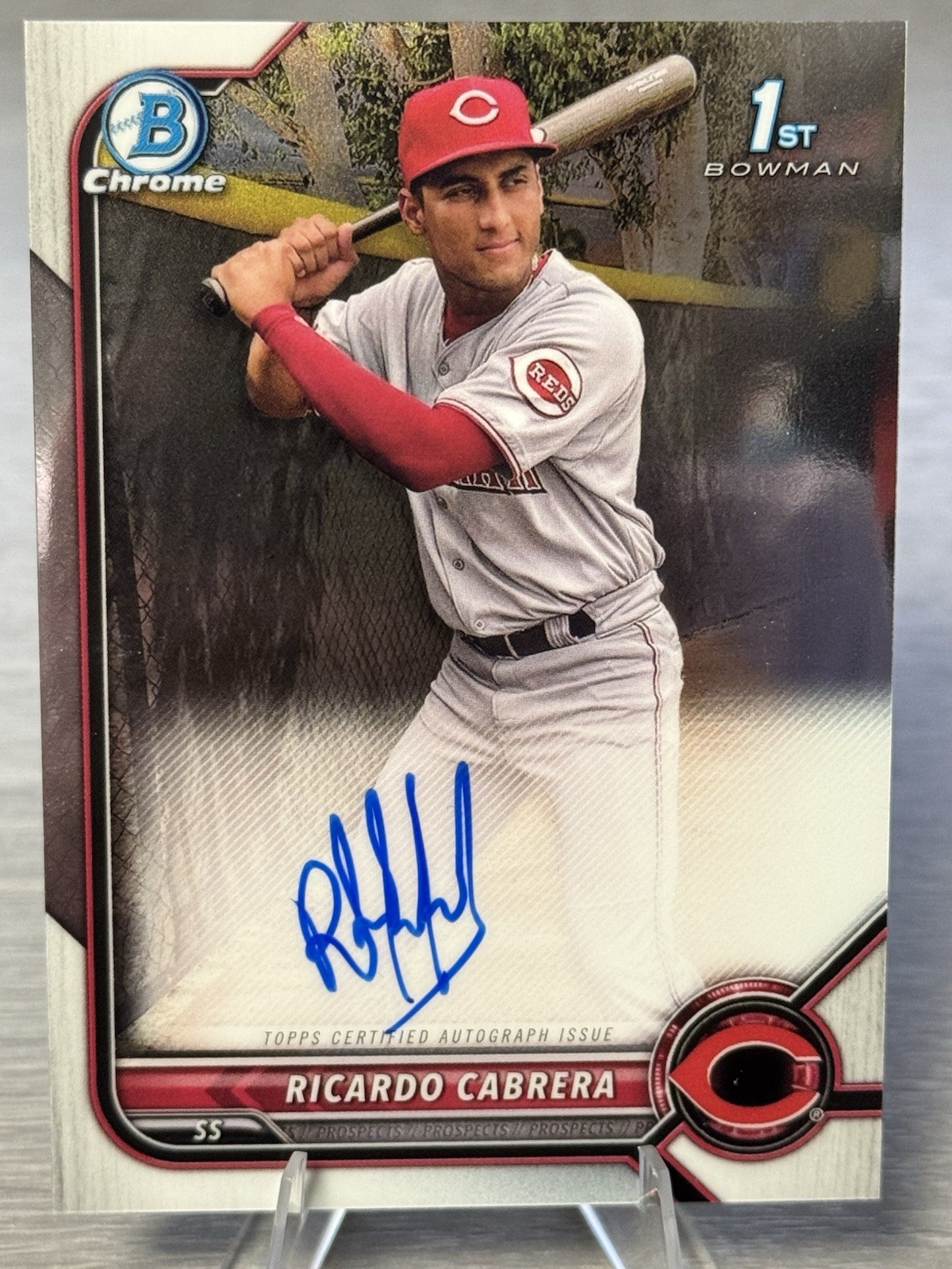 🔥⚾️RICARDO CABRERA 2022 Bowman Chrome Auto Rookie 1ST #CINCINNATI REDS!!!⚾️🔥