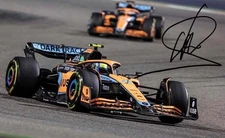 Lando Norris Autographed (REPRINT) 8.5x11 Photo Paper Luster