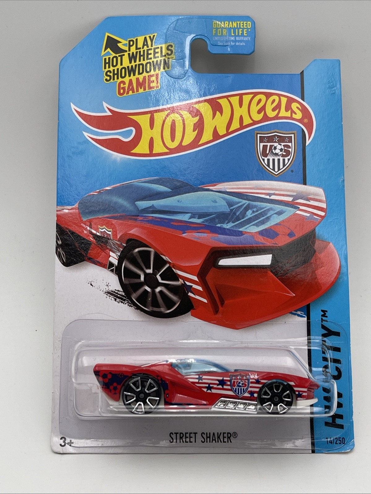Hot Wheels - 2014 HW City Street Shaker #14/250 Red New On Card B169