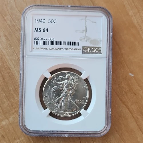 1940 Liberty Walking Half Dollar NGC MS 64 6020477-003