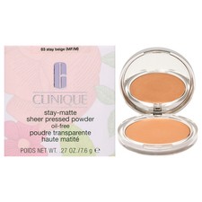 Clinique Stay-Matte Sheer Pressed Powder Oil Free 03 Stay Beige Full Size New