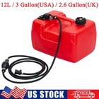 12 L/3 Gallon Boat Fuel Tank Portable Outboard Marine Boat Transfer Tank w/ Hose