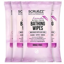 Extra Large Bath Wipes for Adults Bathing No Rinse - 40 Disposable Body Clean...