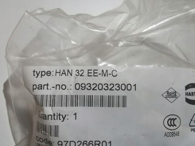 HARTING Rechteckverbinder 09320323001 HAN 32 EE-M-C 1 Stück 