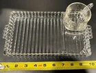 Vintage Anchor Hocking Snack Sets – Glass Tray & Cup w/ Bubble Handle - 60 Sets