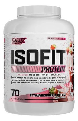 ISOFIT Protein 5Lb Nutrex Proteína 100% Aislada. Fresa Vainilla Choco y Cookies