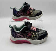 Zapatillas deportivas Athletic Works Star Light Up para niña pequeña talla 9 con luces, usadas
