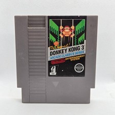 Nintendo Donkey Kong 3 Video Game NES Grey Arcade Classics Tested NES-DT-USA