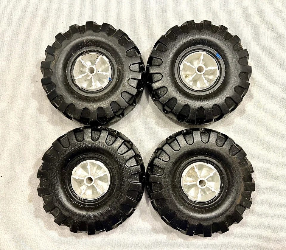 Set (4) 1970's Mighty Tonka XMB-975 Wheels w/ White Hubs Original Parts - Image 3 of 4