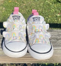 Converse All Star Chuck Taylor Low Top Blue Rainbow Sz 7 Toddler