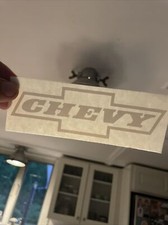Chevrolet Chevy Vtg 80s 90s Rare Logo Motorsport Decal Sticker White Outline 5