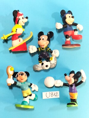 Konvolut U812: 5 Disney Mickey Mouse Figuren 6cm Thema Sport