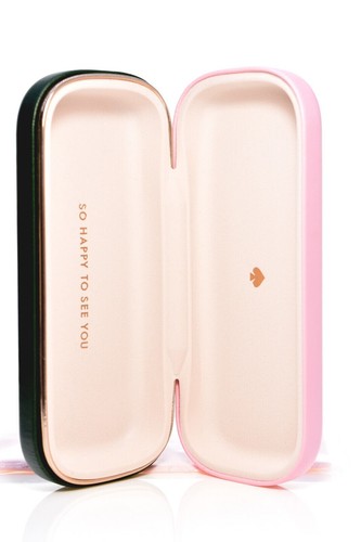 Kate Spade Hard Clamshell Eyeglasses Case - Pink GREEN New Authentic - Picture 2 of 4