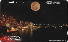 TK 241b telephone card Hawaii by night full moon