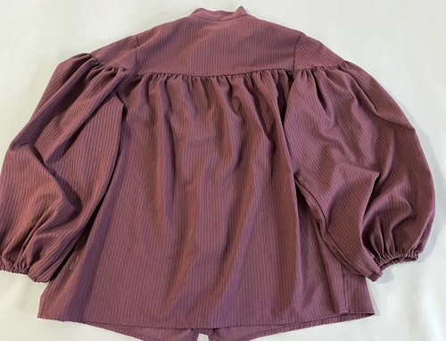 Time and Tru Top Sz Large (12 14) Button Up Front Ties at the Neck Long Sleeve - Picture 8 of 8