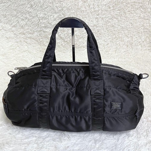 Porter Yoshida & Co Tanker Duffle Bag Boston Bag Black Auth 44 x 25 x 16 cm - Picture 2 of 16