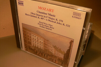 mozart chamber music oboe quartet in f major horn quintet k 407 cd album