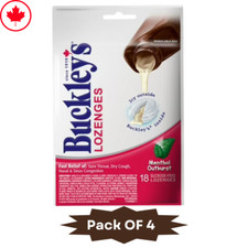 Buckley's Menthol Outburst Lozenges 18's - 4 Packs - Fresh from Canada