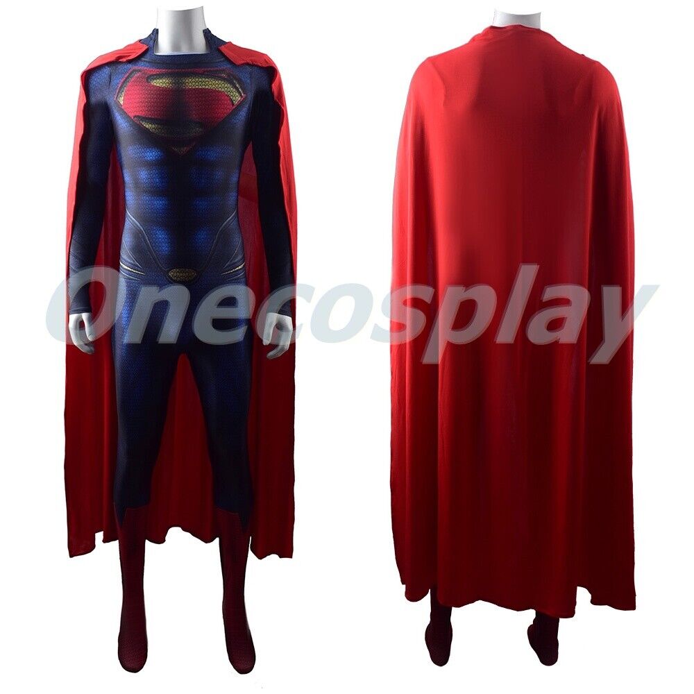 Man of Steel Superman Costume Cosplay Suit Clark Kent Jumpsuit Ver1