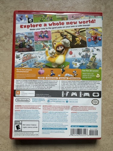 Super Mario 3D World (Nintendo Wii U, 2013) CIB Complete W/ Manual, Tested - Picture 3 of 8