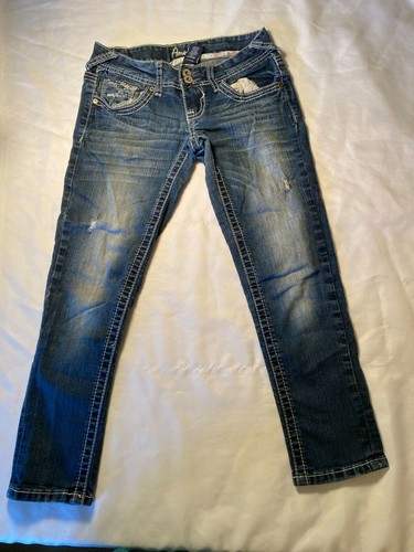 Amethyst Jeans Junior Sz 0. White Stitching RN 119815 Skinny - Picture 4 of 6