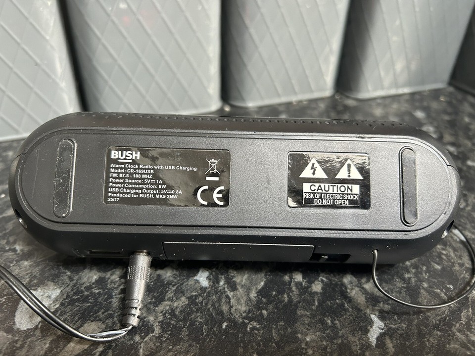 Bush Digital Alarm Clock Dual FM Radio Large CR169USB eBay