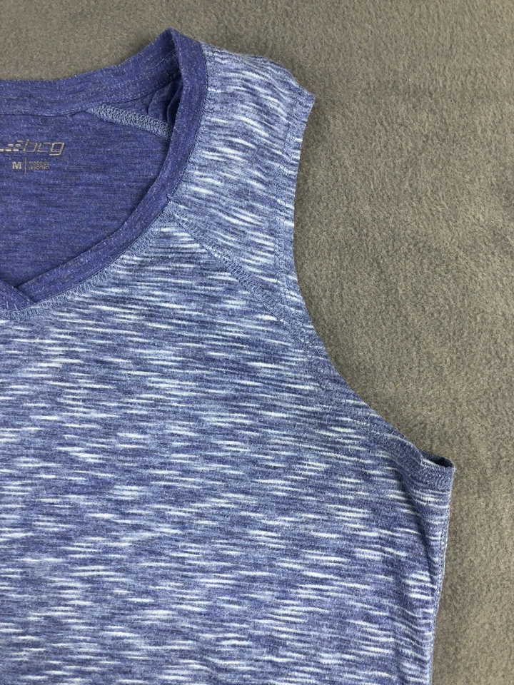 Camiseta sin mangas bcg para mujer mediana atlética sin mangas cuello en V azul A1 Foto 4 de 4