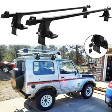 54 Black Top Roof Rack Cross Bar Luggage Carrier W Lock For Suzuki Samurai Jl