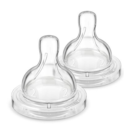 Philips Avent Anti Colic Bottle Nipples Flow 2 2 Count BPA Free Nipple Set