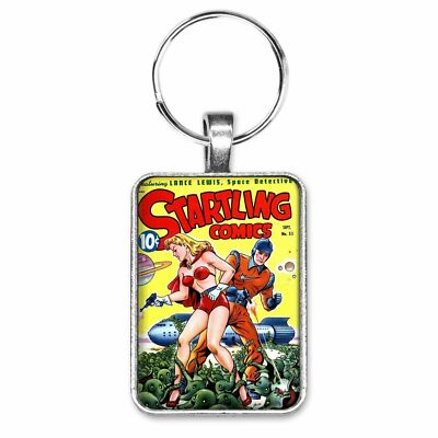 Startling Comics #53 CLASSIC Alex Schomburg SPACE COVER Key Ring or Necklace
