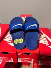 NEW Nike Kids Kawa Slide GS/PS Hyper Cobalt White Size 1y - Ships Free 