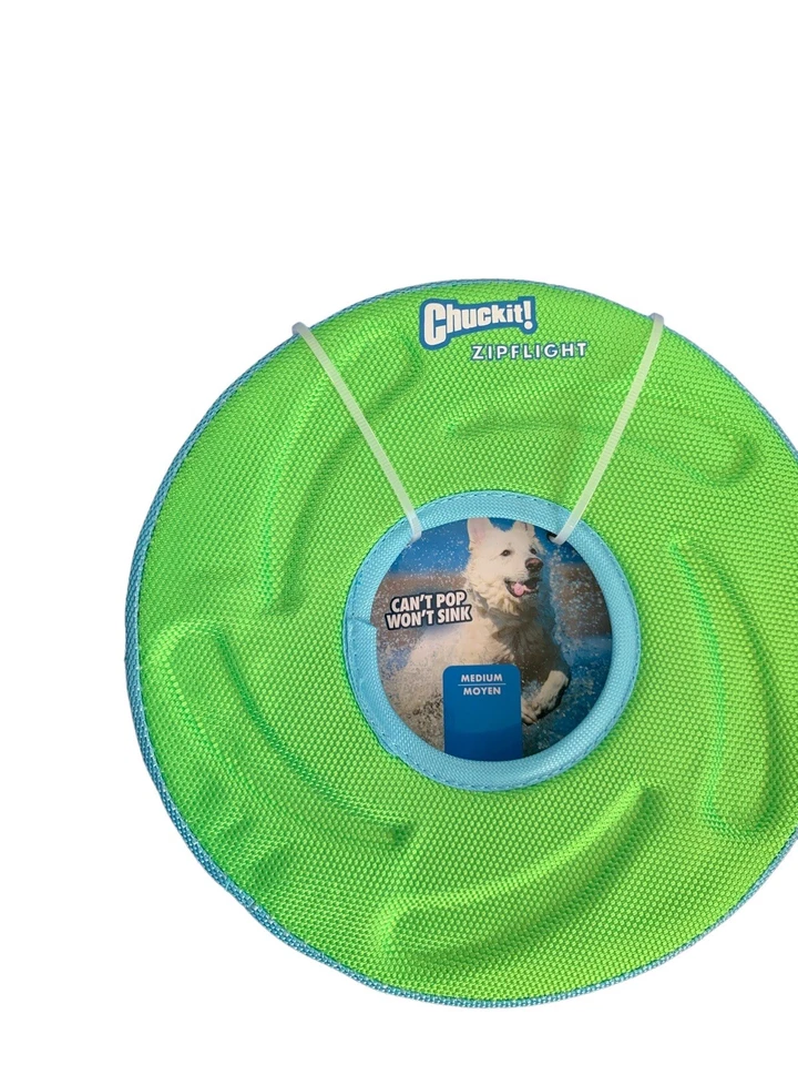 Chuckit! Disco volador anfibio con cremallera para perro de vuelo, naranja mediano 8", no estalla ni se hunde Foto 3 de 4