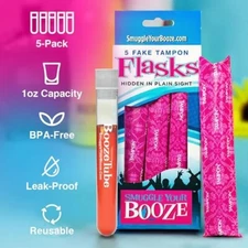 Smuggle Your Booze 5 Fake Tampon Flask Hidden Stealth Flasks