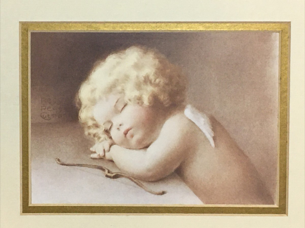 1920's Bessie Pease Gutmann Print Love's Harmony Cupid Caught