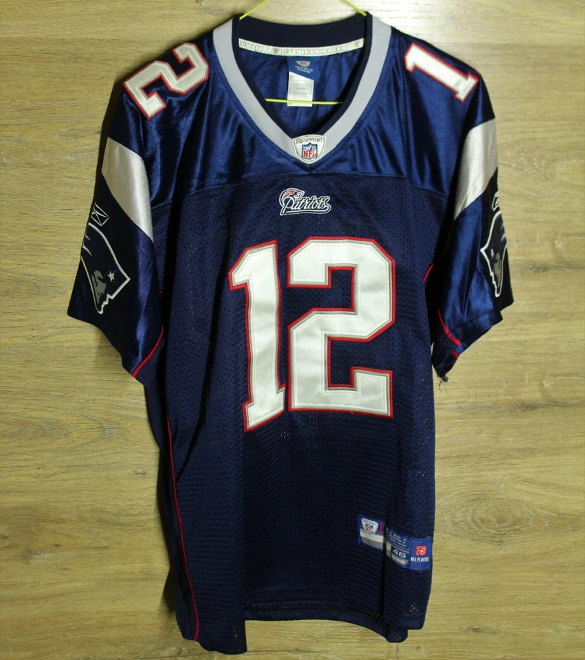 NOVA CAMISA DE FUTEBOL AMERICANO ENGLAND PATRIOTS NFL EUA #12 BRADY AUTÊNTICA - Imagem 2 de 4
