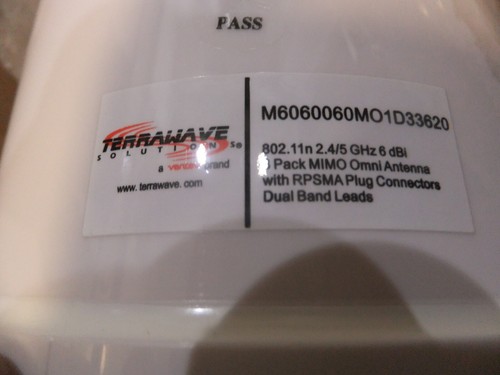 Ventev TerraWave 2.4/5 GHz 6 dBi Omnidirectional Wi-Fi Antenna M6060060MO1D33620