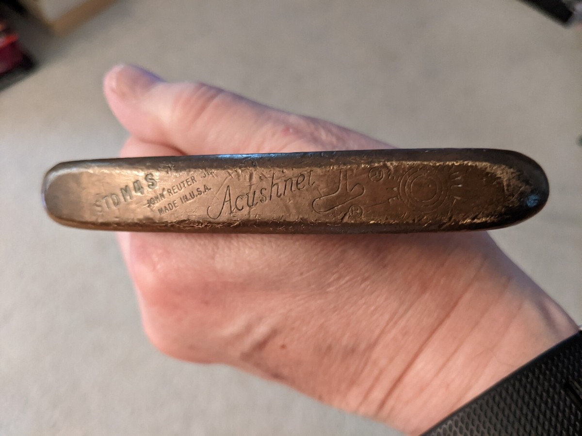 Putter Vintage Acushnet Bullseye – Tête En Laiton/cuivre Par John Reuter, USA