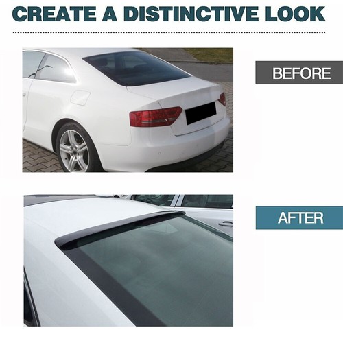 For Audi A5 B8 Coupe 2008-15 REAL CARBON FIBER Rear Roof Spoiler Window Wing Lip - Picture 4 of 12