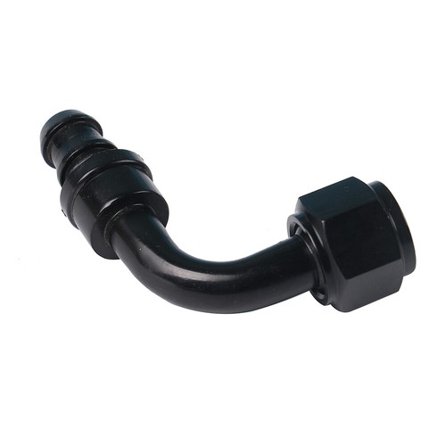 2X Hose Fitting Hose Ends 90 Degree Swivel Seal Stealth Black AN -8 AN8 - Picture 6 of 8