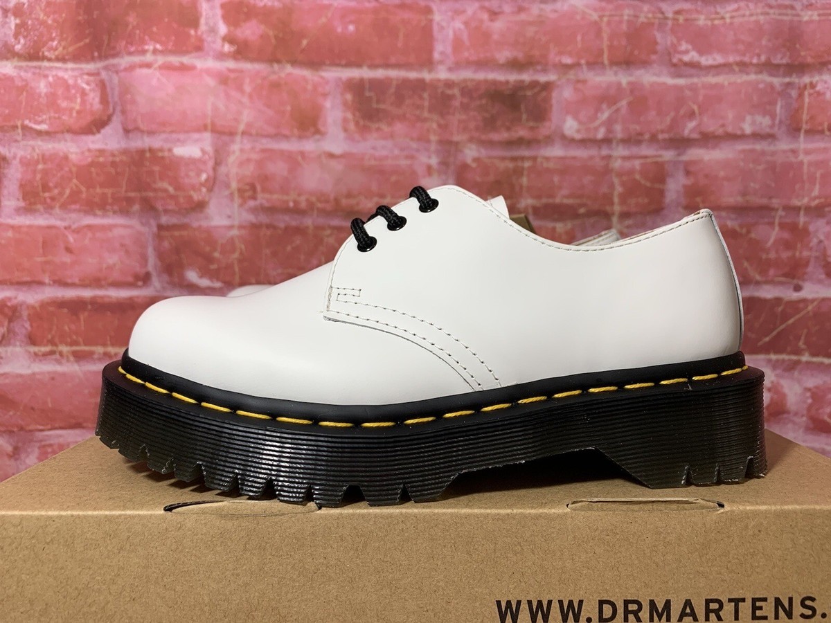 DR. MARTENS 1461 BEX SMOOTH LEATHER OXFORD SHOES WHITE