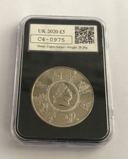 KING GEORGE III 5 POUND DATESTAMP SLABBED BRILLIANT UNCIRCULATED BU 2020