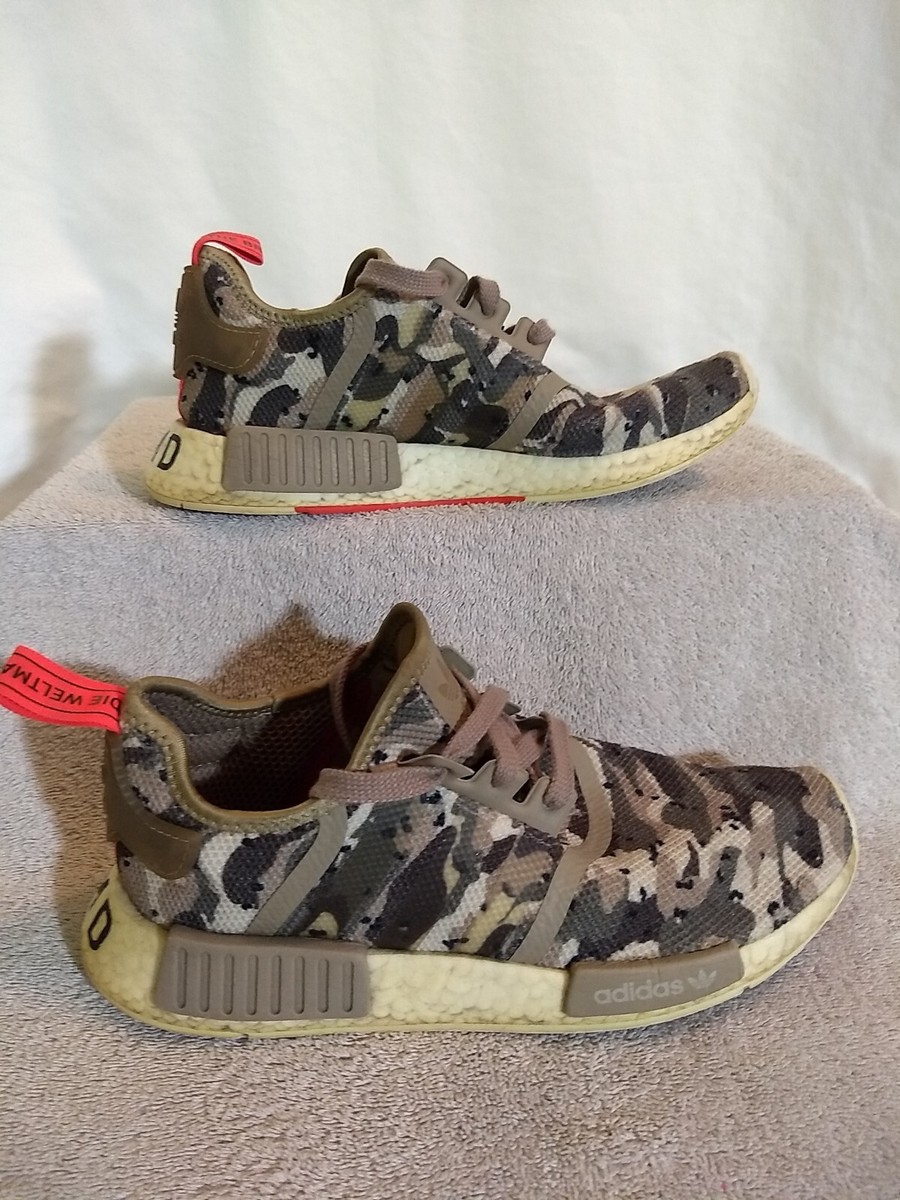 Adidas Mens NMD_R1 J 'Clear Brown Camo' (G27948), Size: #JJ26+