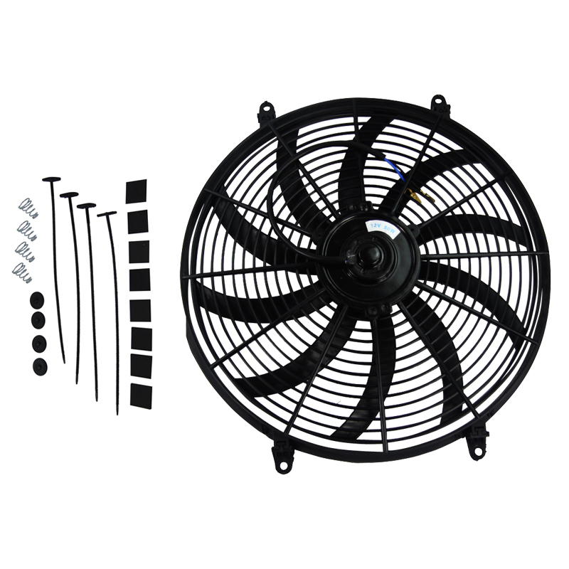 16''in 12V Mounting Kits Slim Fan Push Pull Electric Radiator Cooling - Foto 3