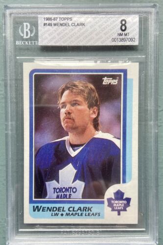 1986-87  TOPPS #149  WENDEL CLARK ROOKIE CARD GRADED BECKETT NM-MT!! - Picture 1 of 2