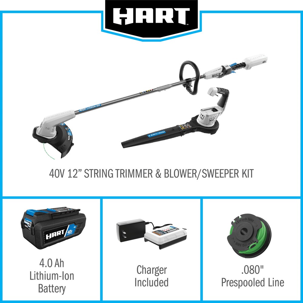 12-inch String Trimmer and Blower Combo 40-Volt Cordless