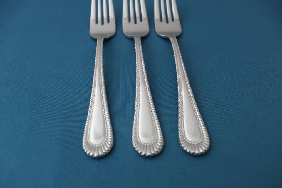 3 tenedores de ensalada Wallace WICKHAM brillante media cuenta 18/8 acero inoxidable Japón 7 1/8" Foto 2 de 4