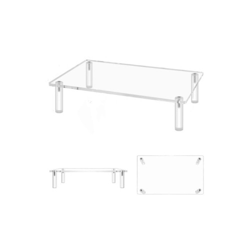 Support de moniteur pour organisation de bureau acrylique ordinateur portable support rack - Photo 3/8