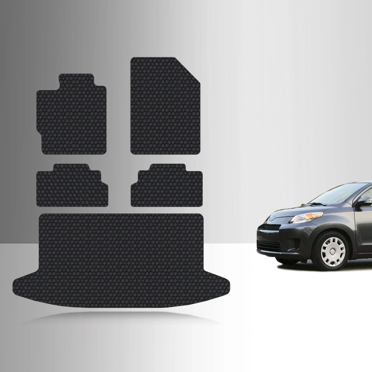 ToughPRO Front + 2nd Row Mats Compatible With Ford Bronco Sport 2023 Carpeted Floor All Weather Heavy Duty Made In Usa Black Rubber